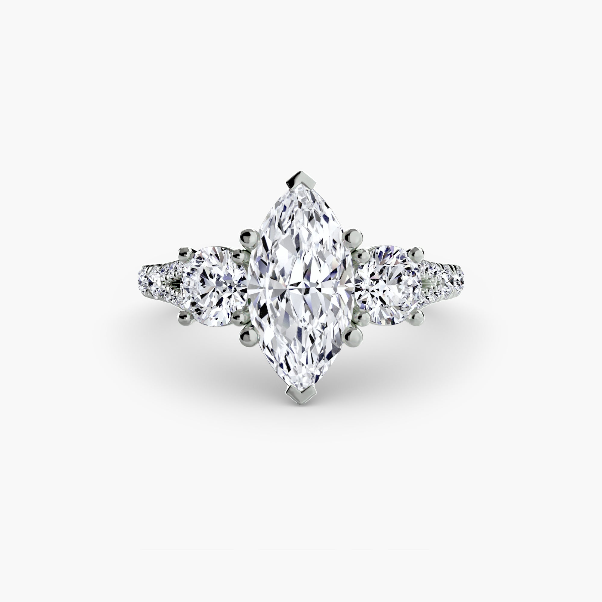 Pavé Trilogy Ring