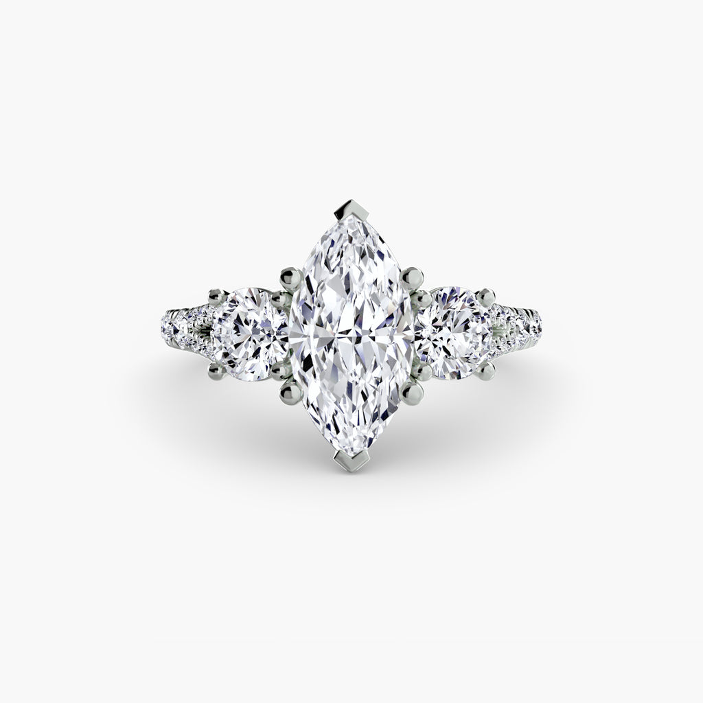 Pavé Trilogy Ring