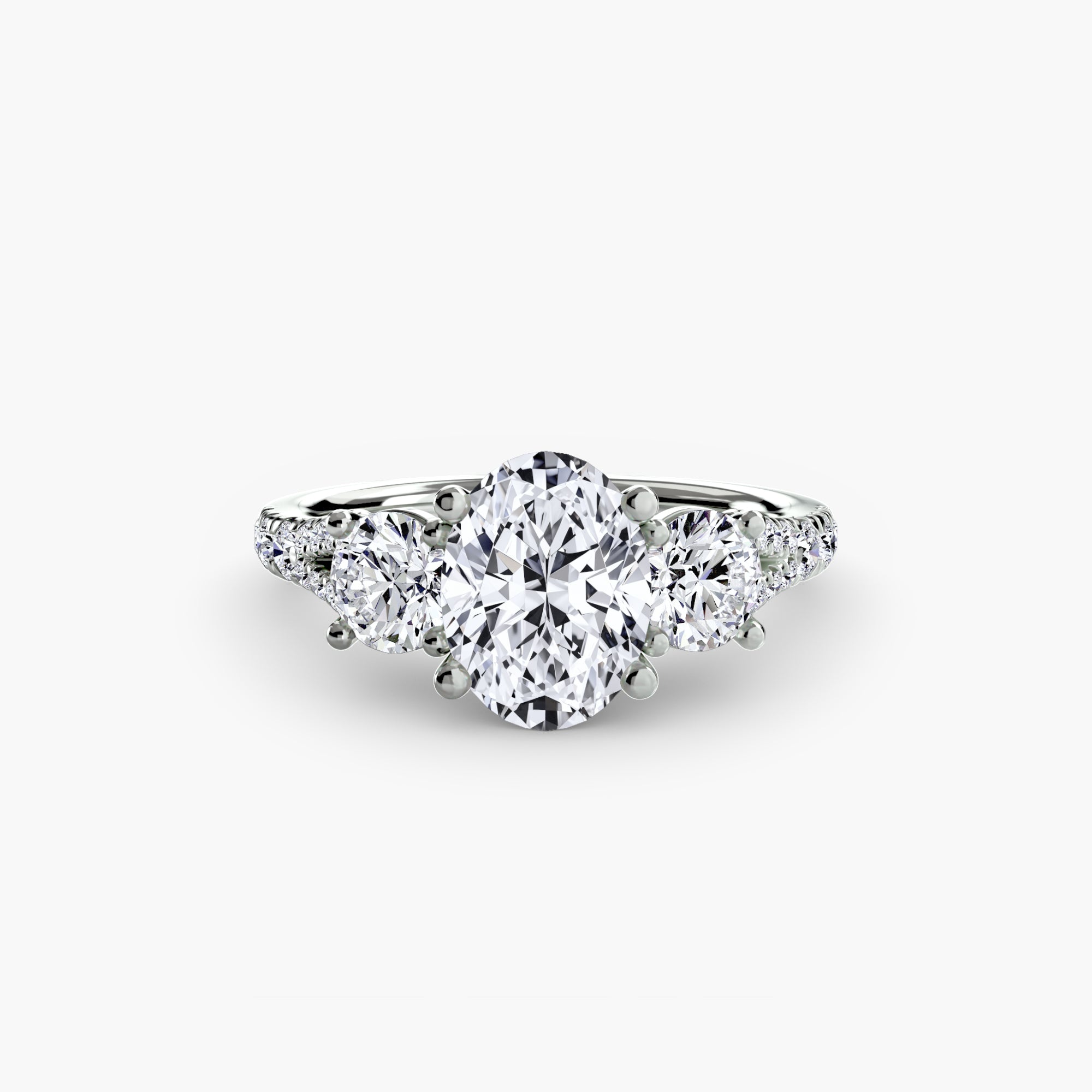 Pavé Trilogy Ring