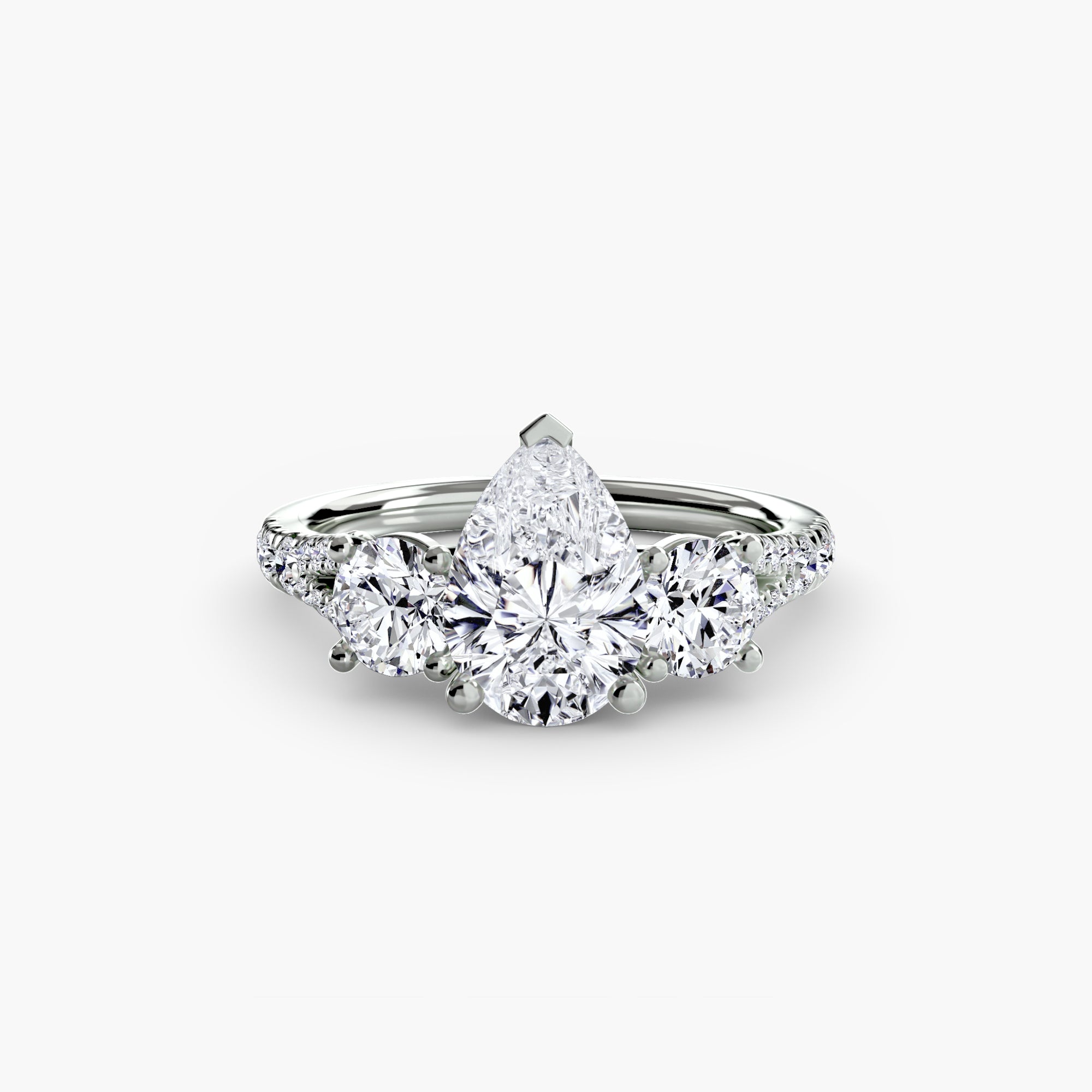 Pavé Trilogy Ring