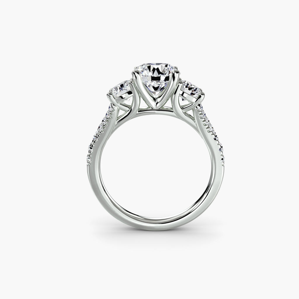 Pavé Trilogy Ring