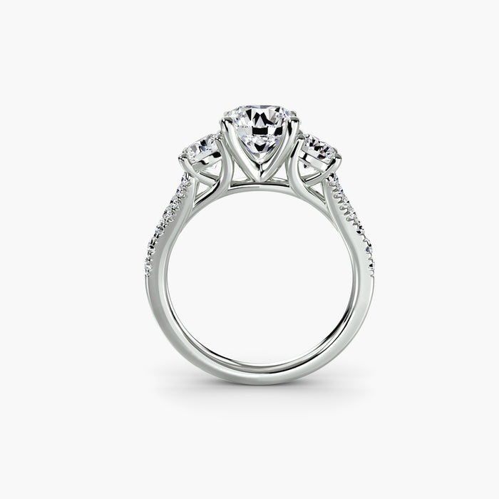 Pavé Trilogy Ring