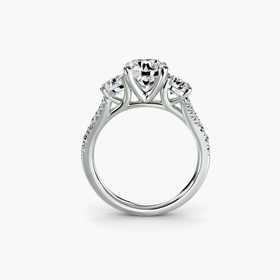 Pavé Trilogy Ring