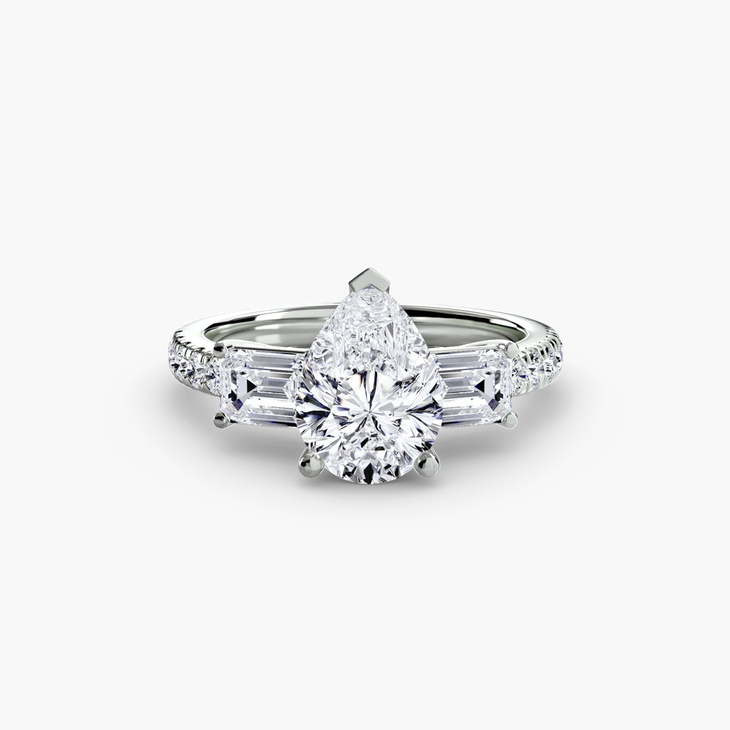 Pavé Trilogy Ring