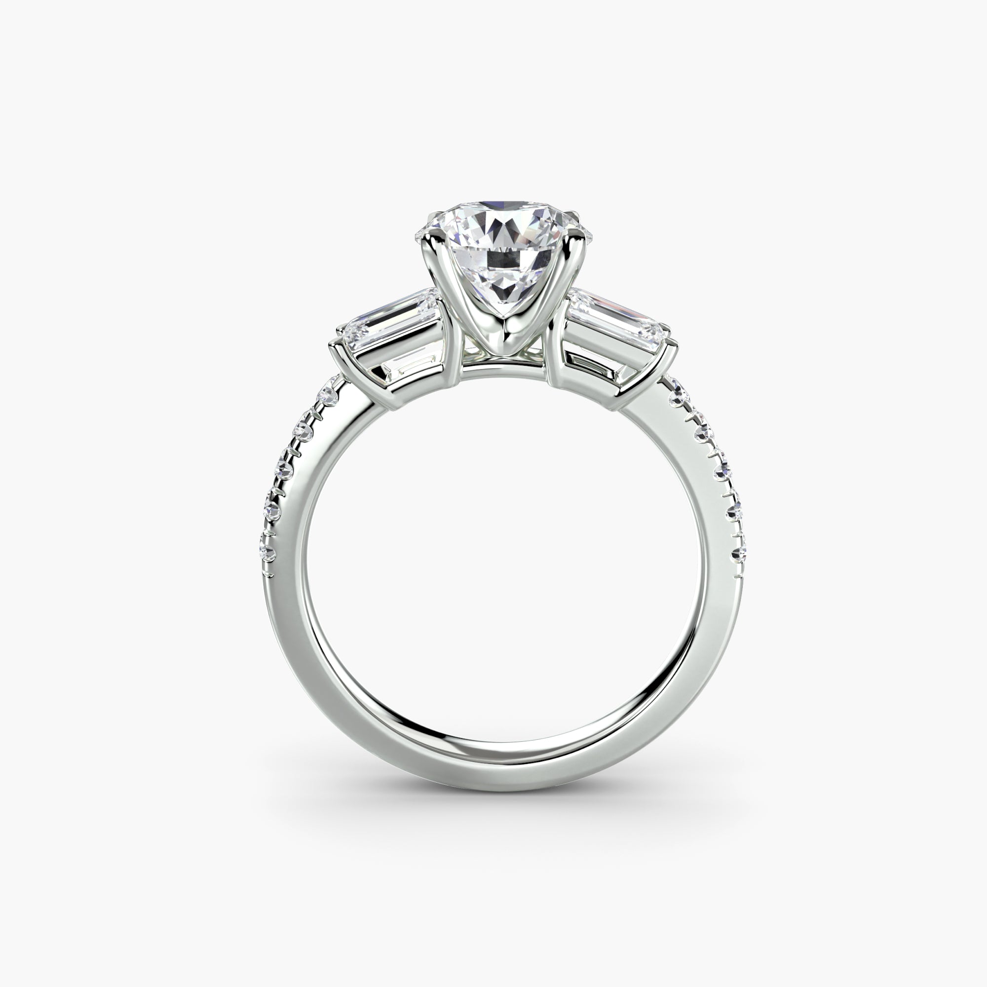 Pavé Trilogy Ring
