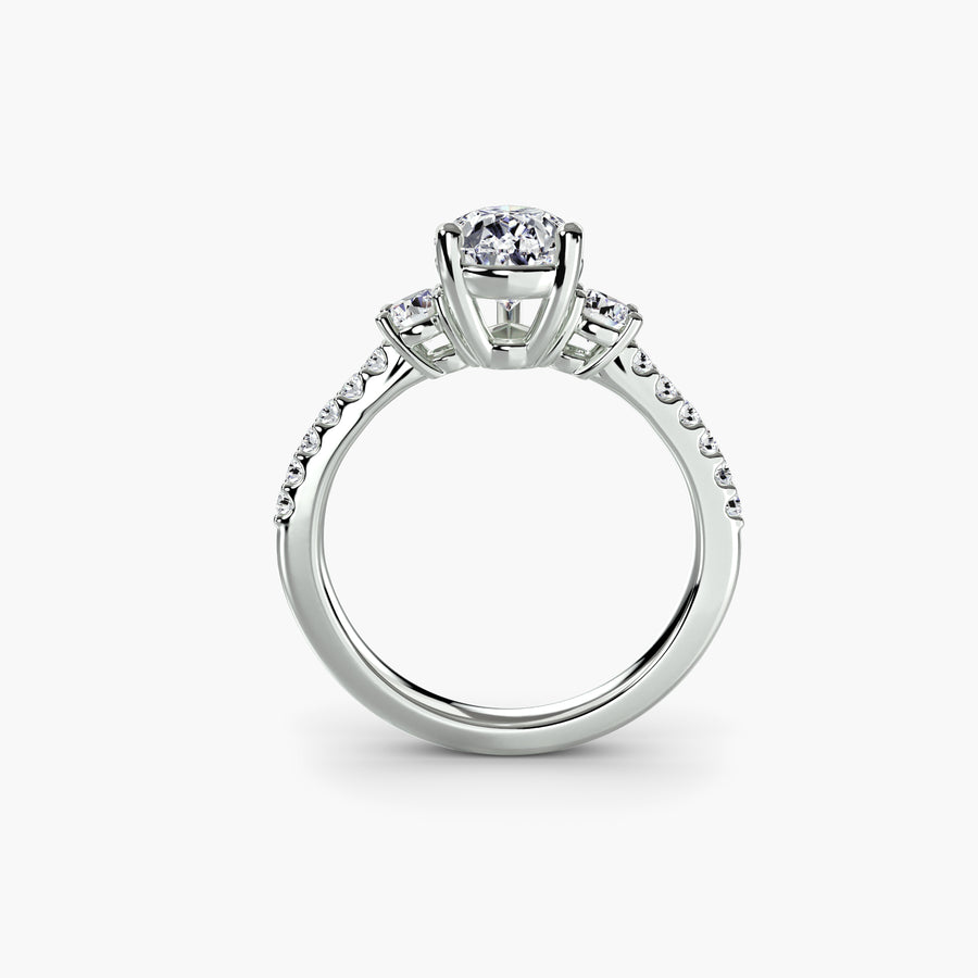 Pavé Trilogy Ring