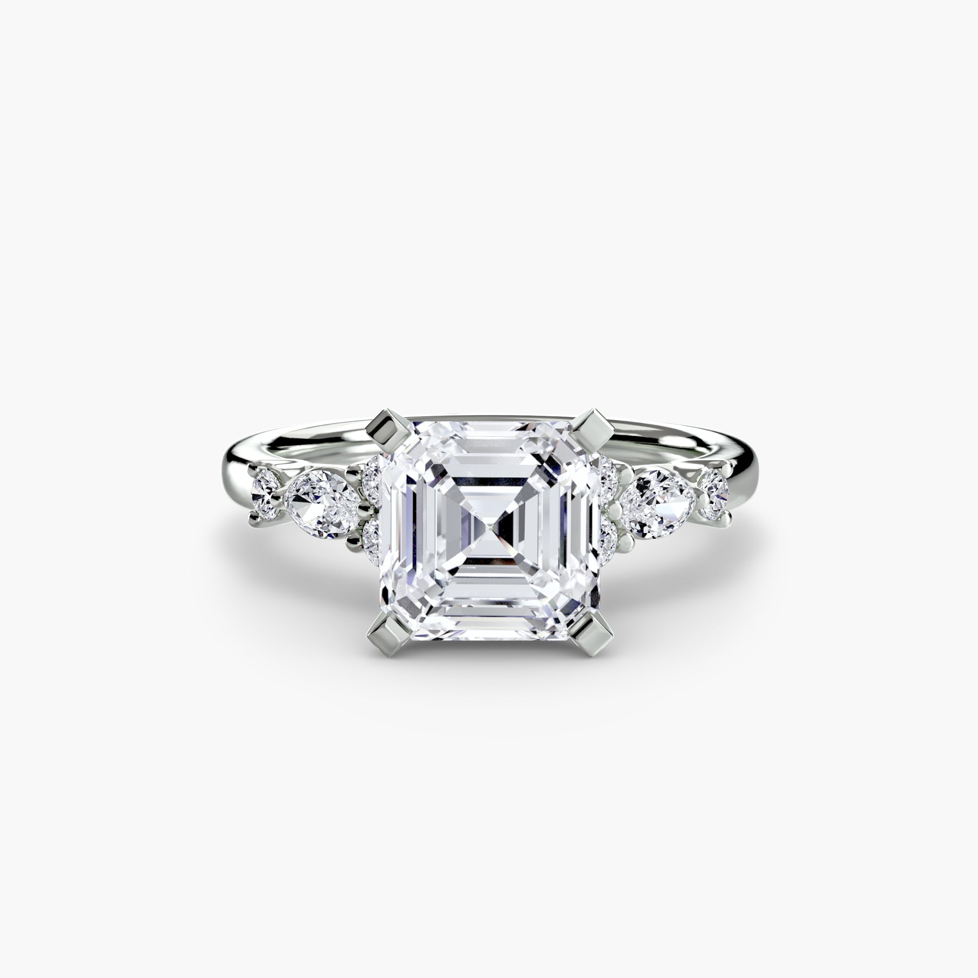 Floral Accent Solitaire