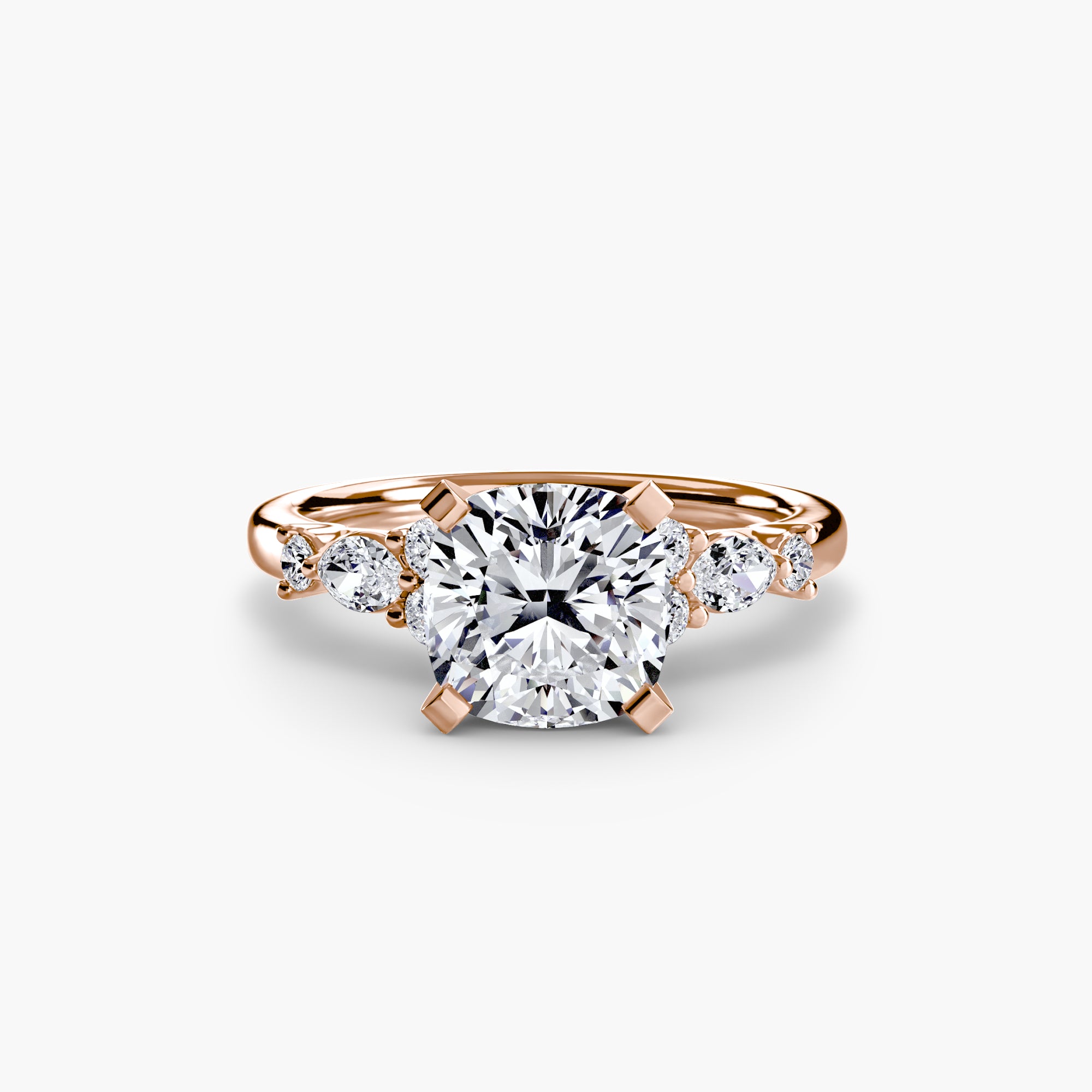 Floral Accent Solitaire