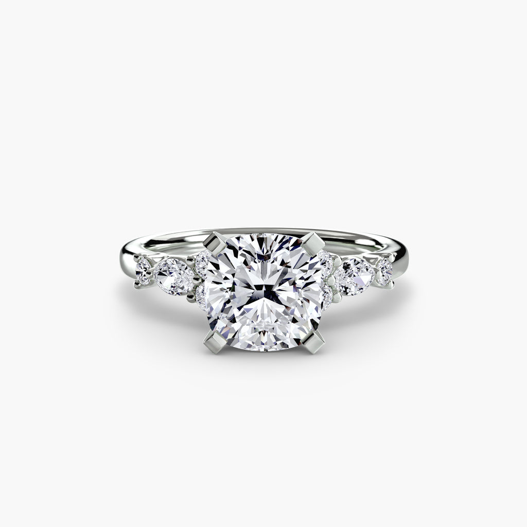 Floral Accent Solitaire