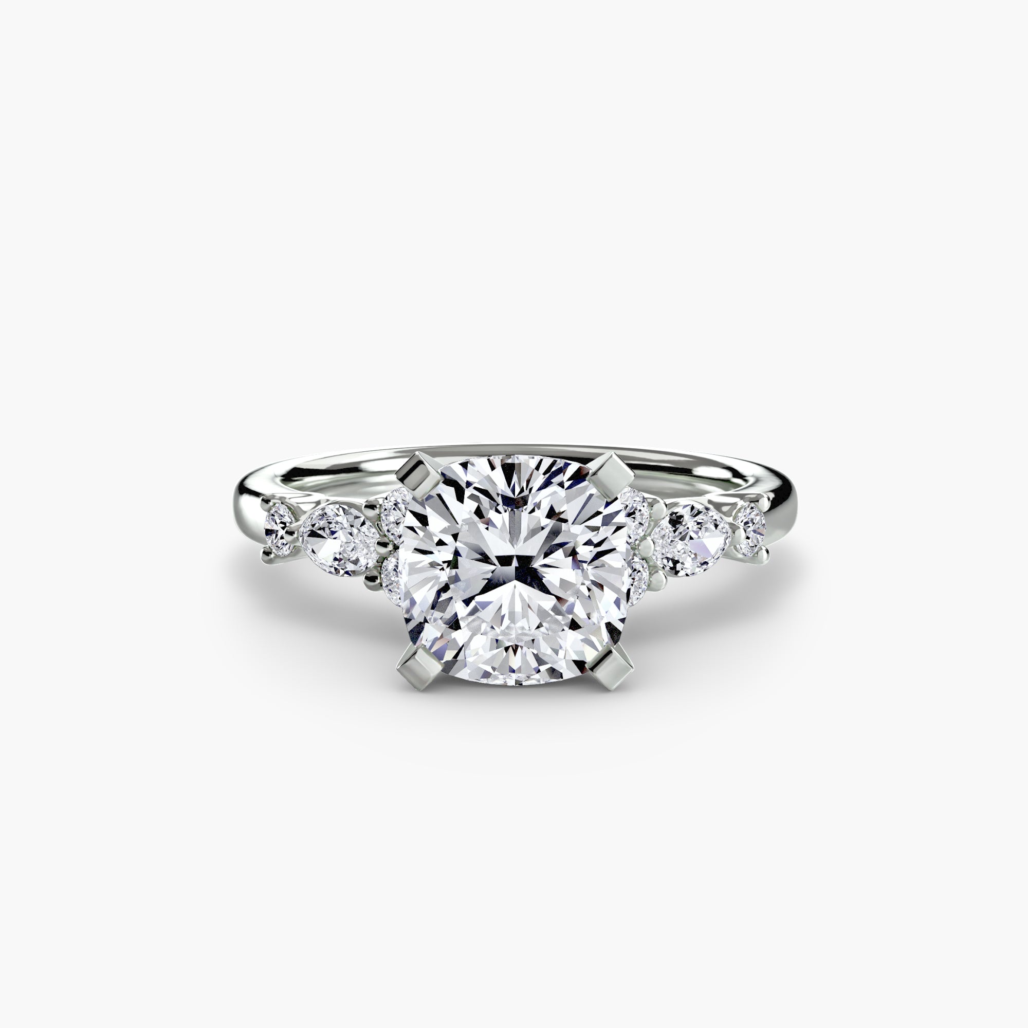 Floral Accent Solitaire