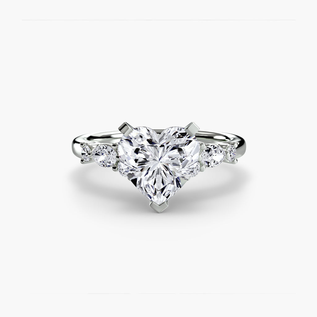Floral Accent Solitaire