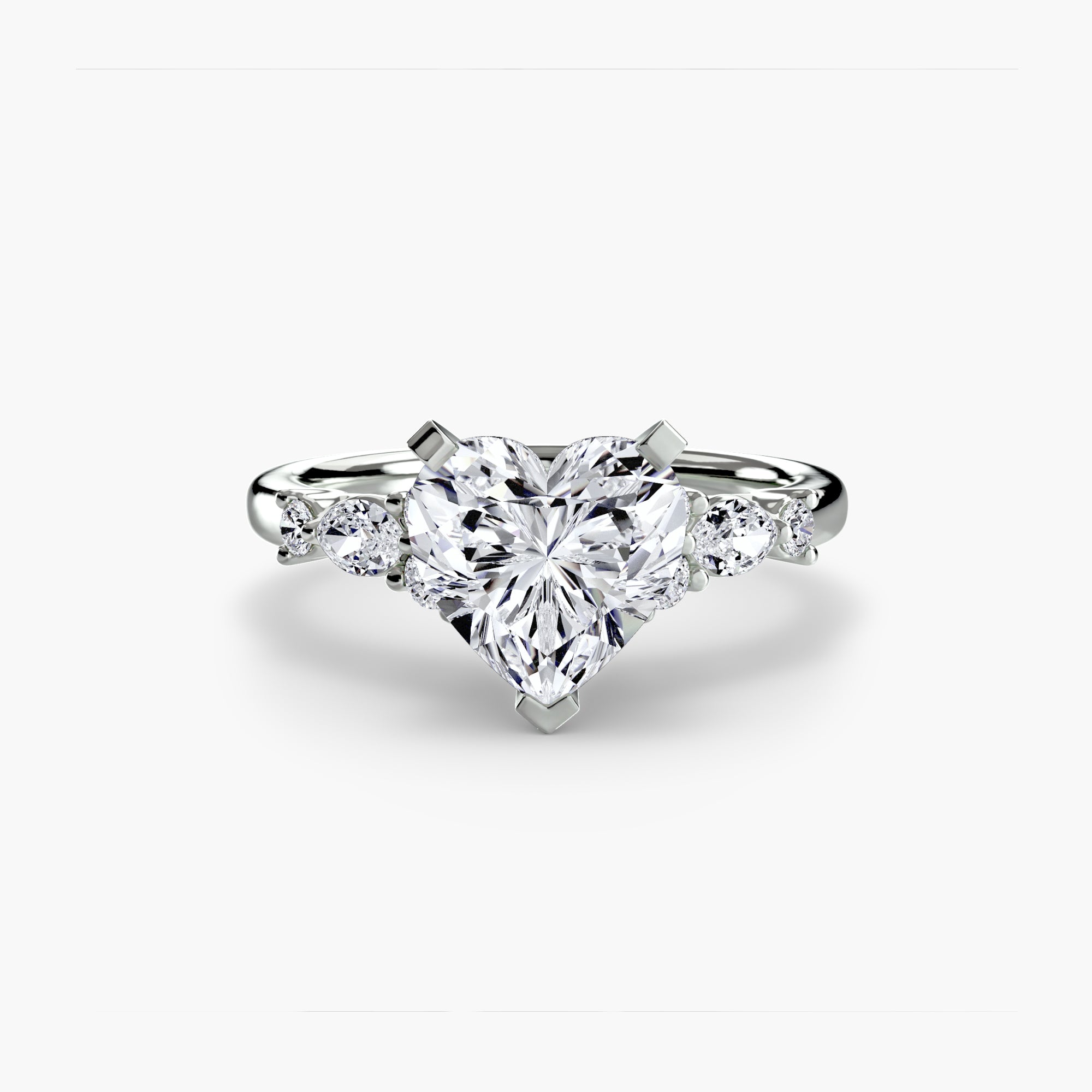 Floral Accent Solitaire
