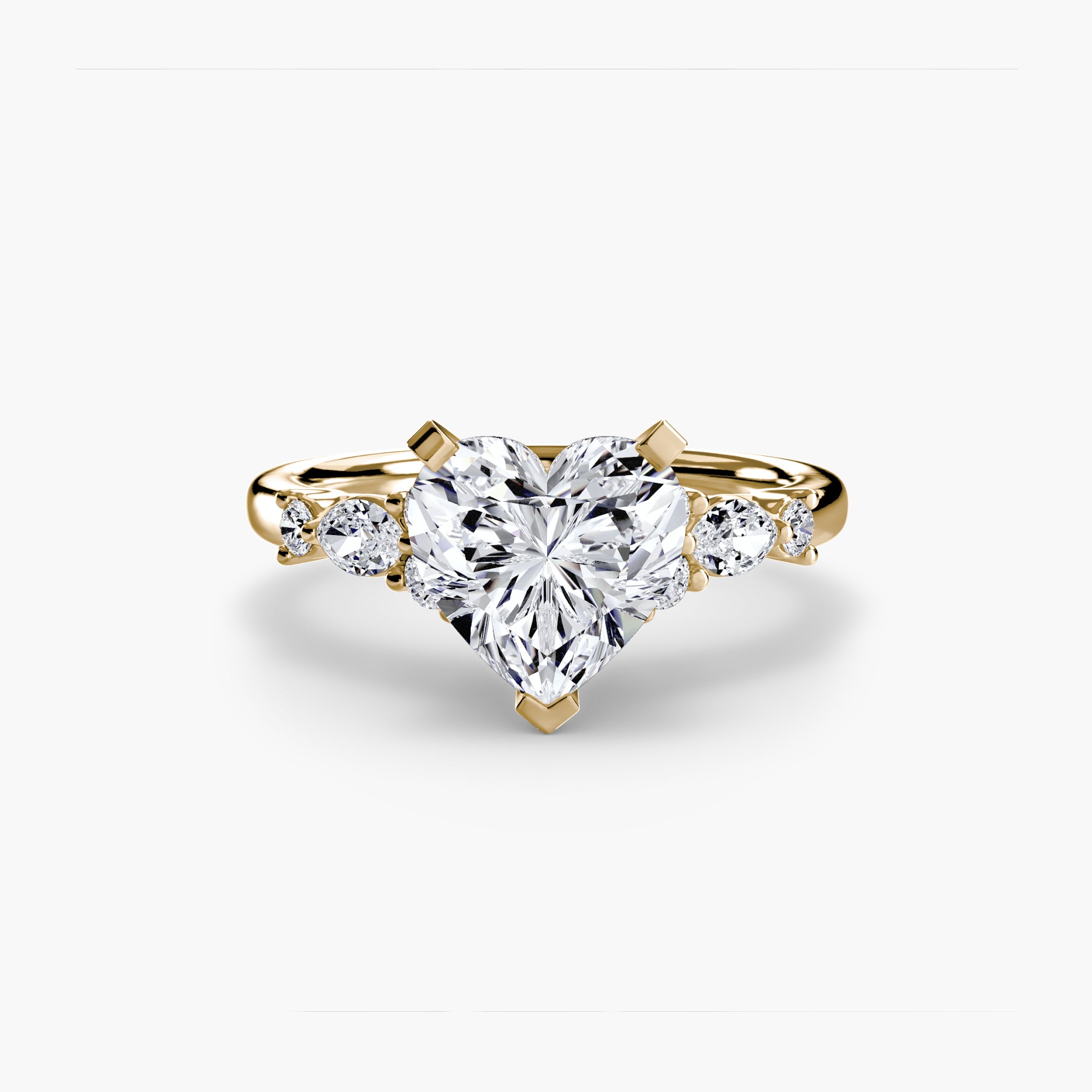 Floral Accent Solitaire