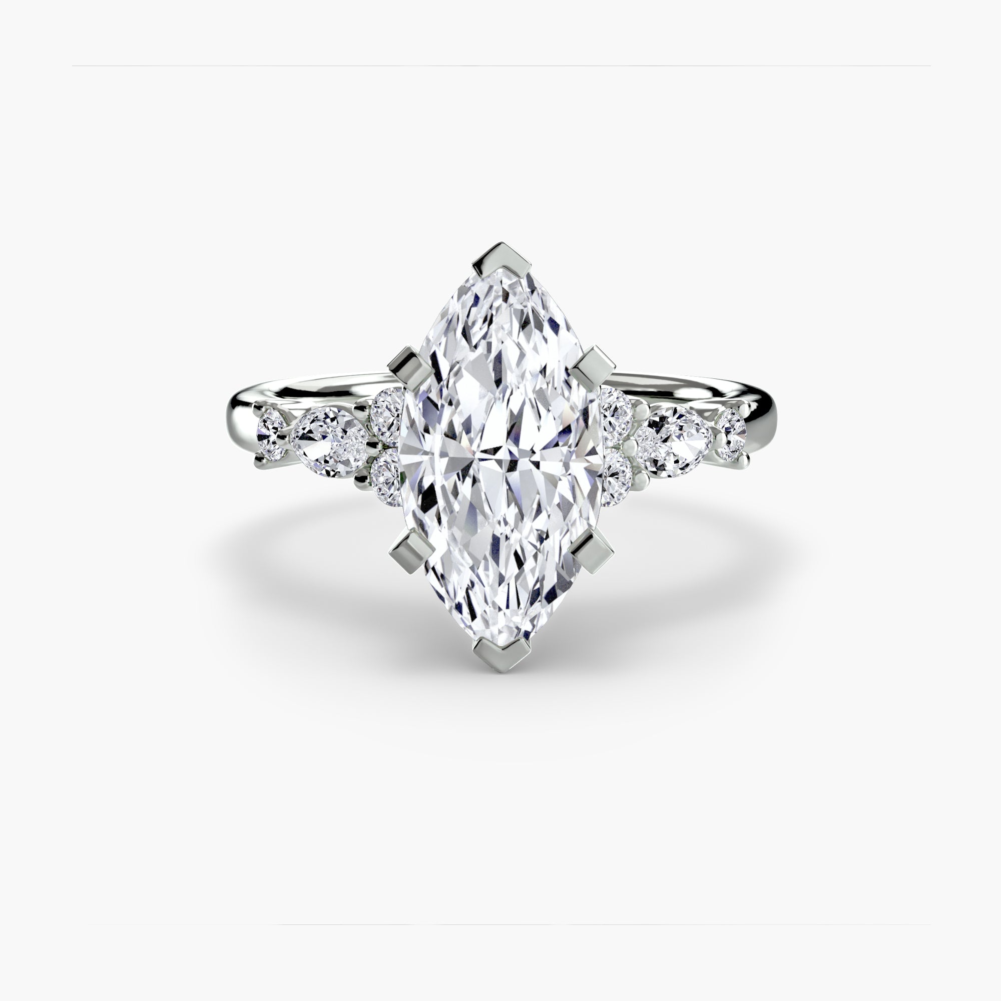 Floral Accent Solitaire