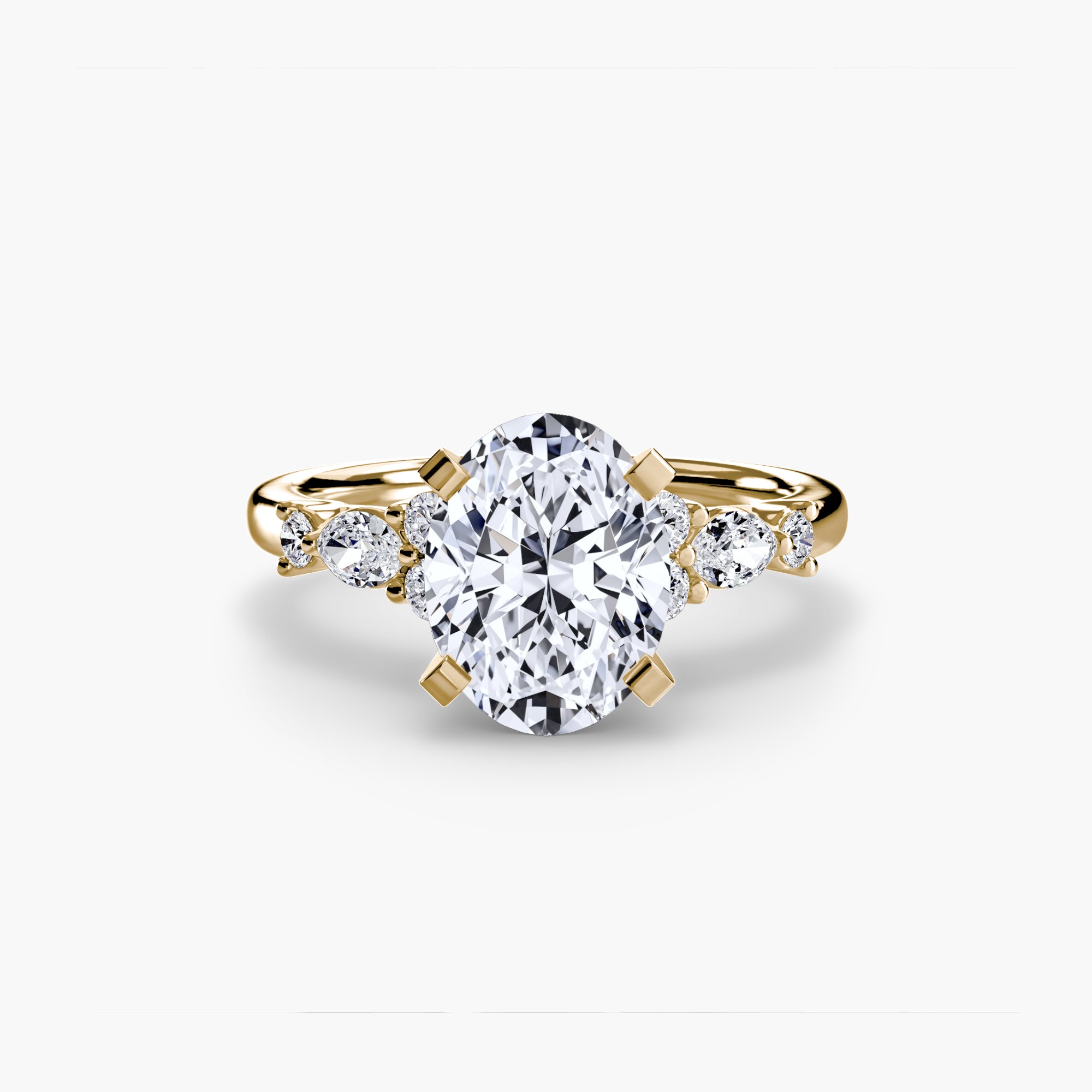 Floral Accent Solitaire