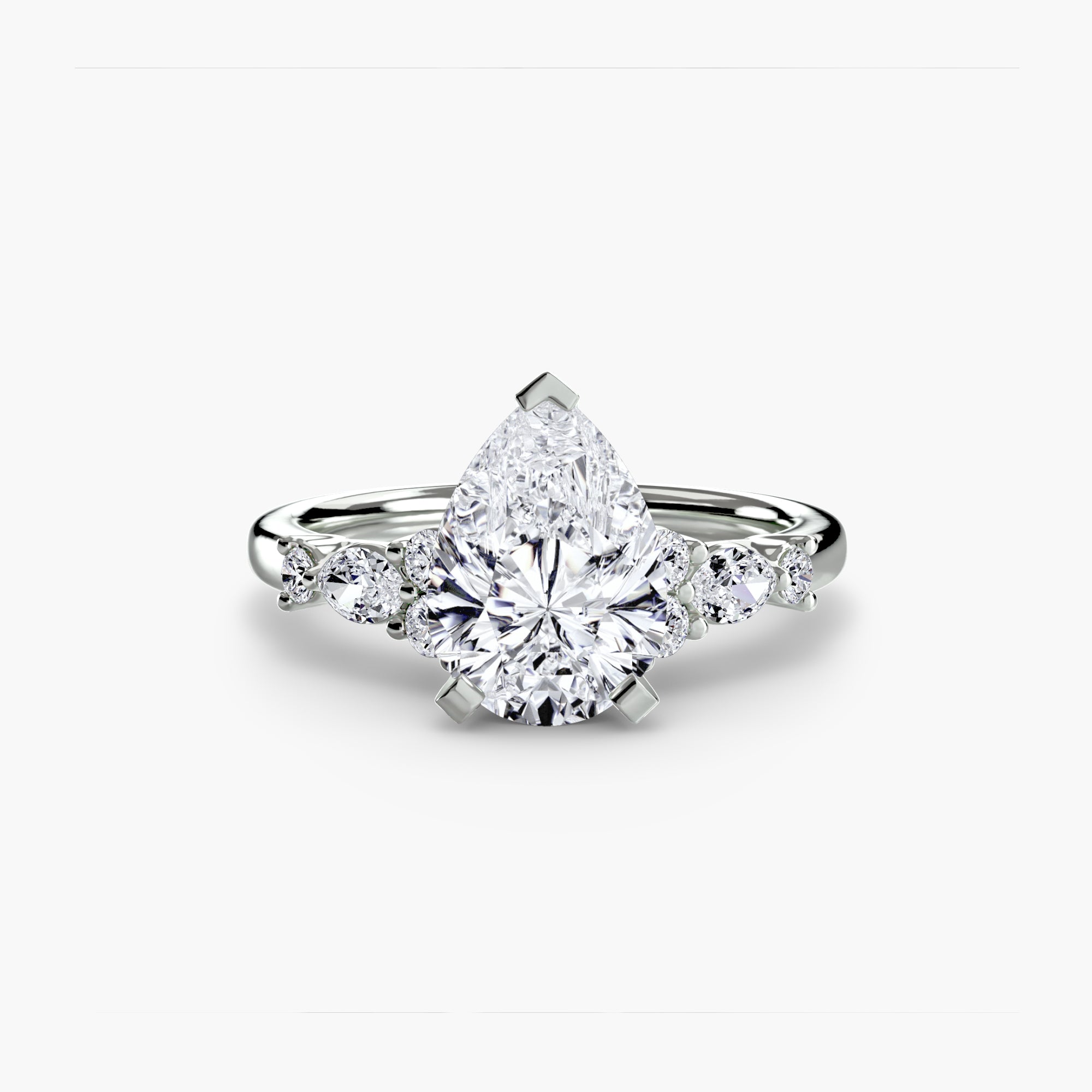 Floral Accent Solitaire