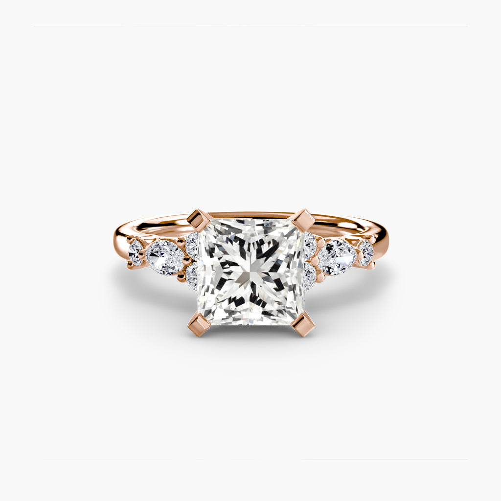 Floral Accent Solitaire