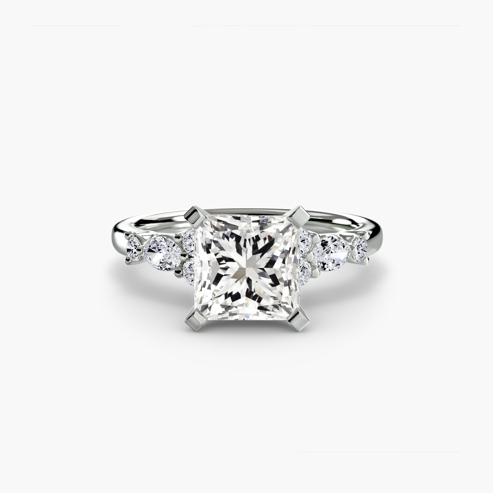 Floral Accent Solitaire