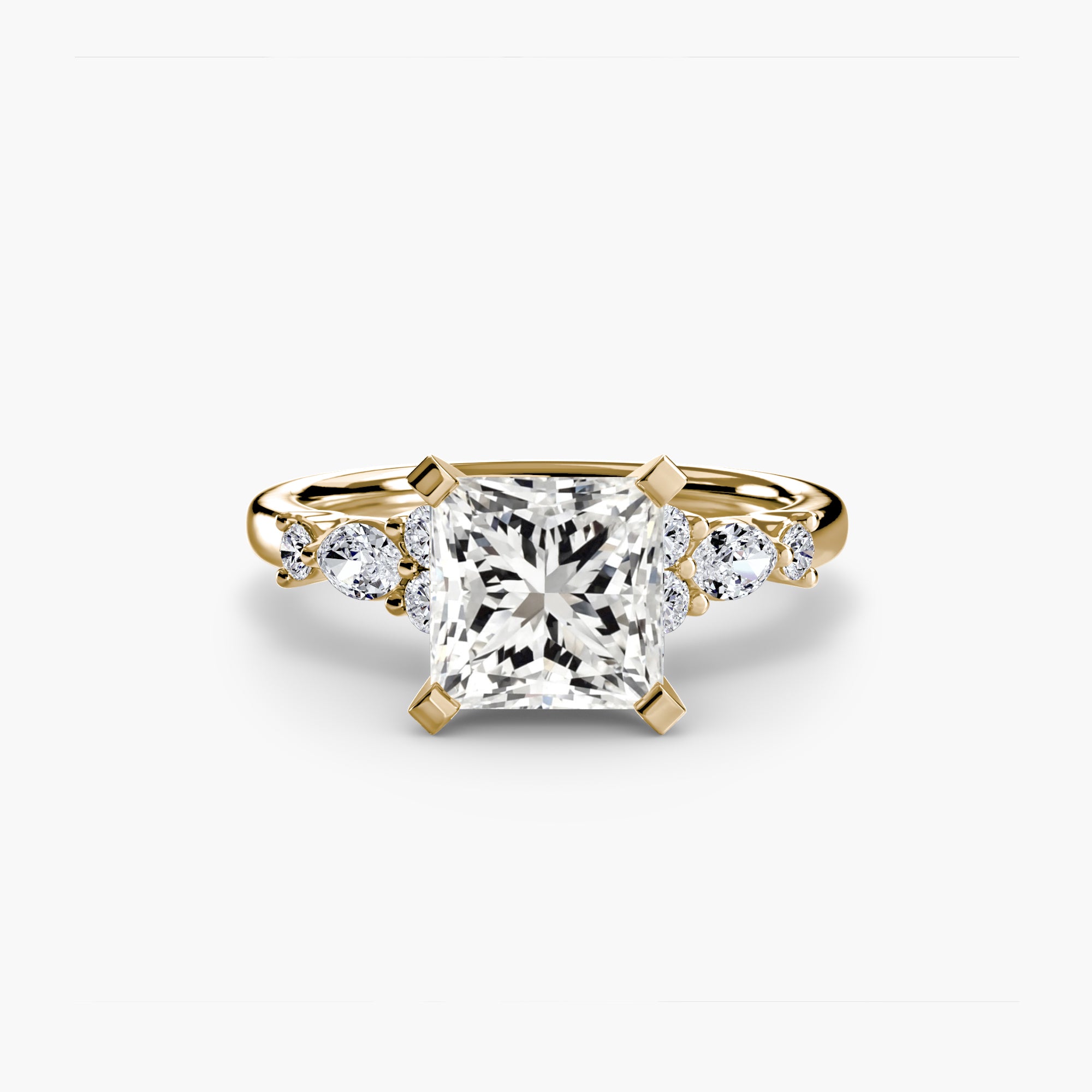 Floral Accent Solitaire