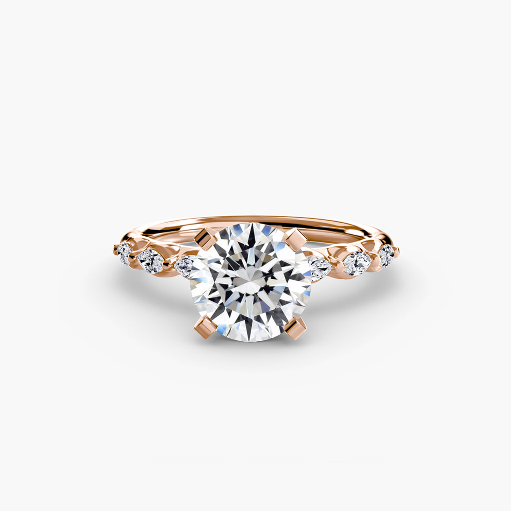 Floral Accent Solitaire