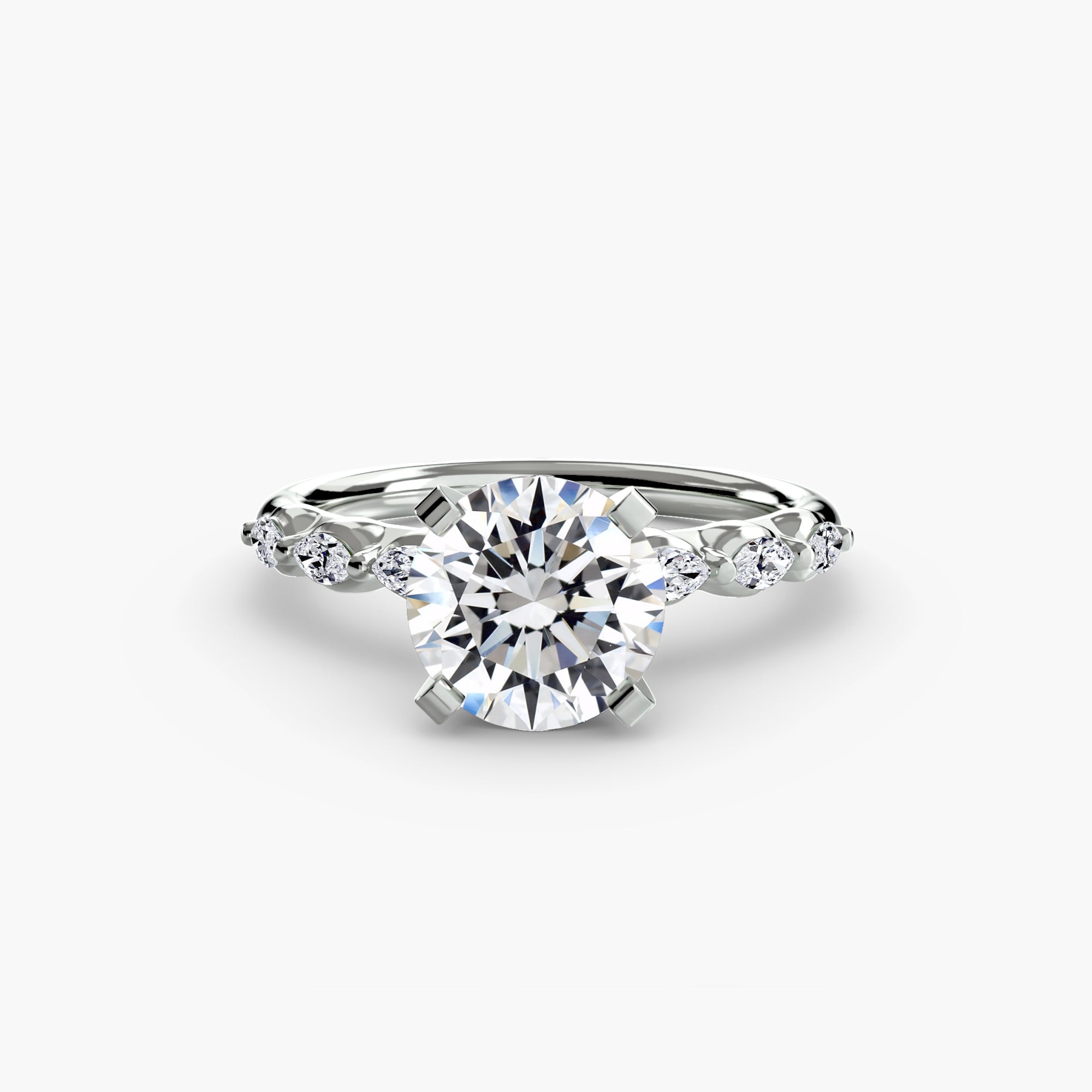 Floral Accent Solitaire