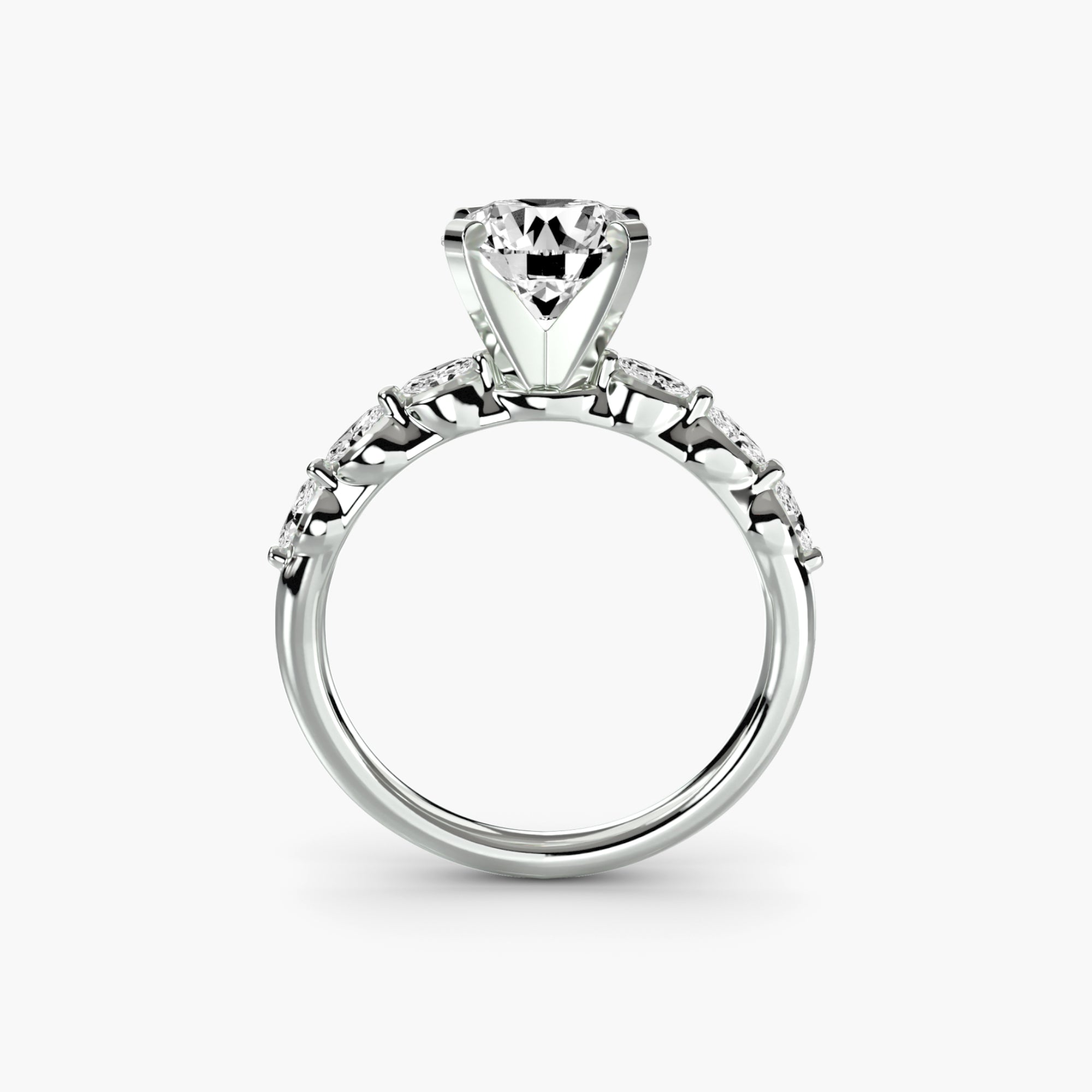 Floral Accent Solitaire