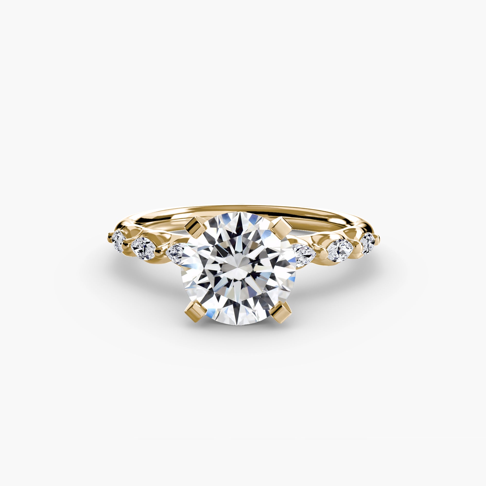 Floral Accent Solitaire