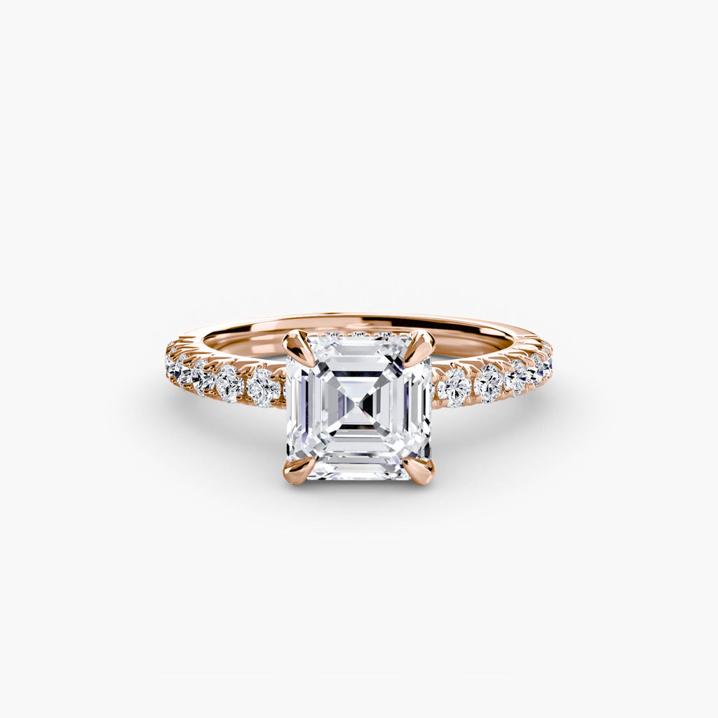 Hidden Halo Pavé Solitaire