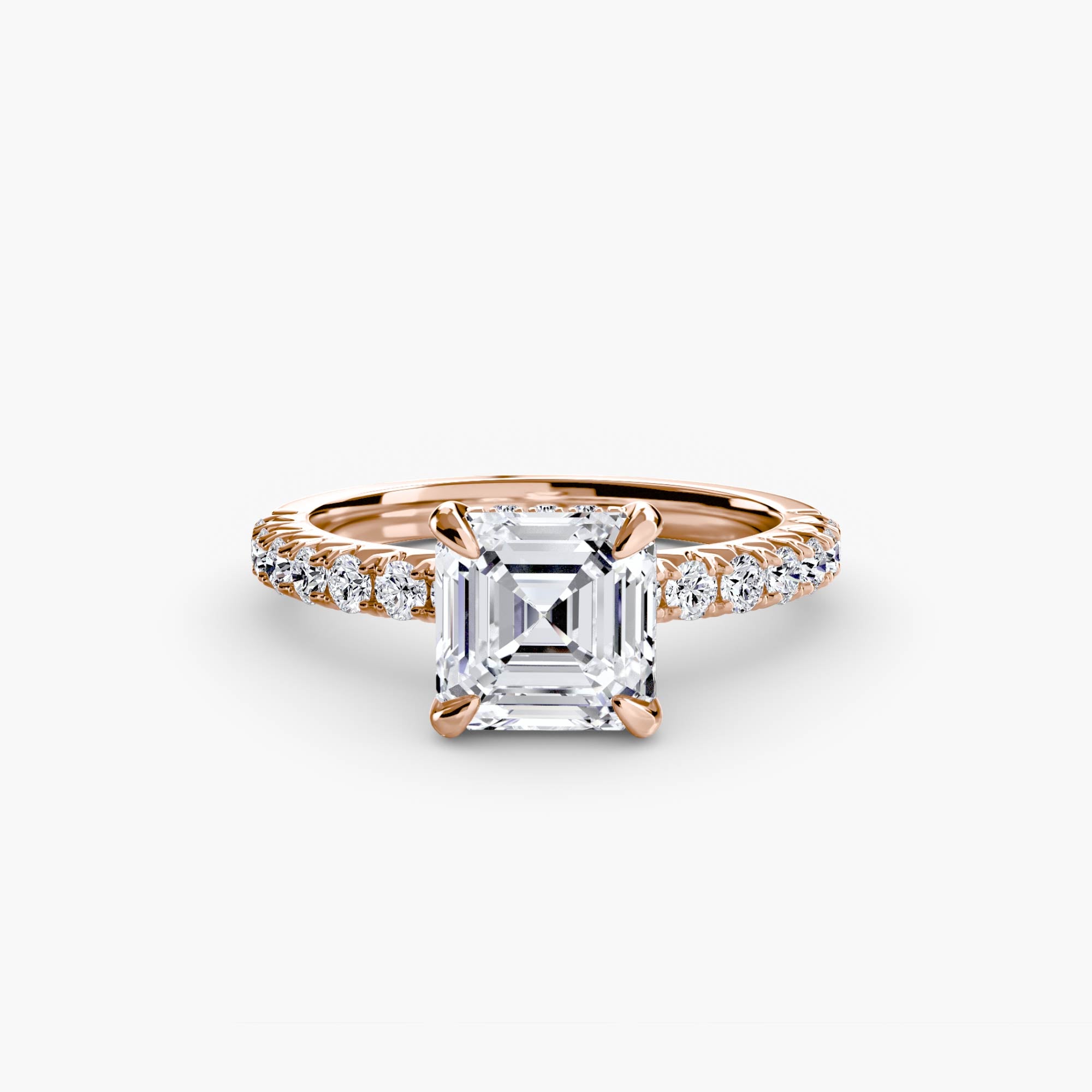 Hidden Halo Pavé Solitaire