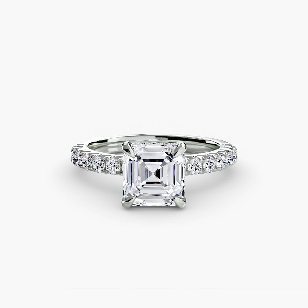 Hidden Halo Pavé Solitaire