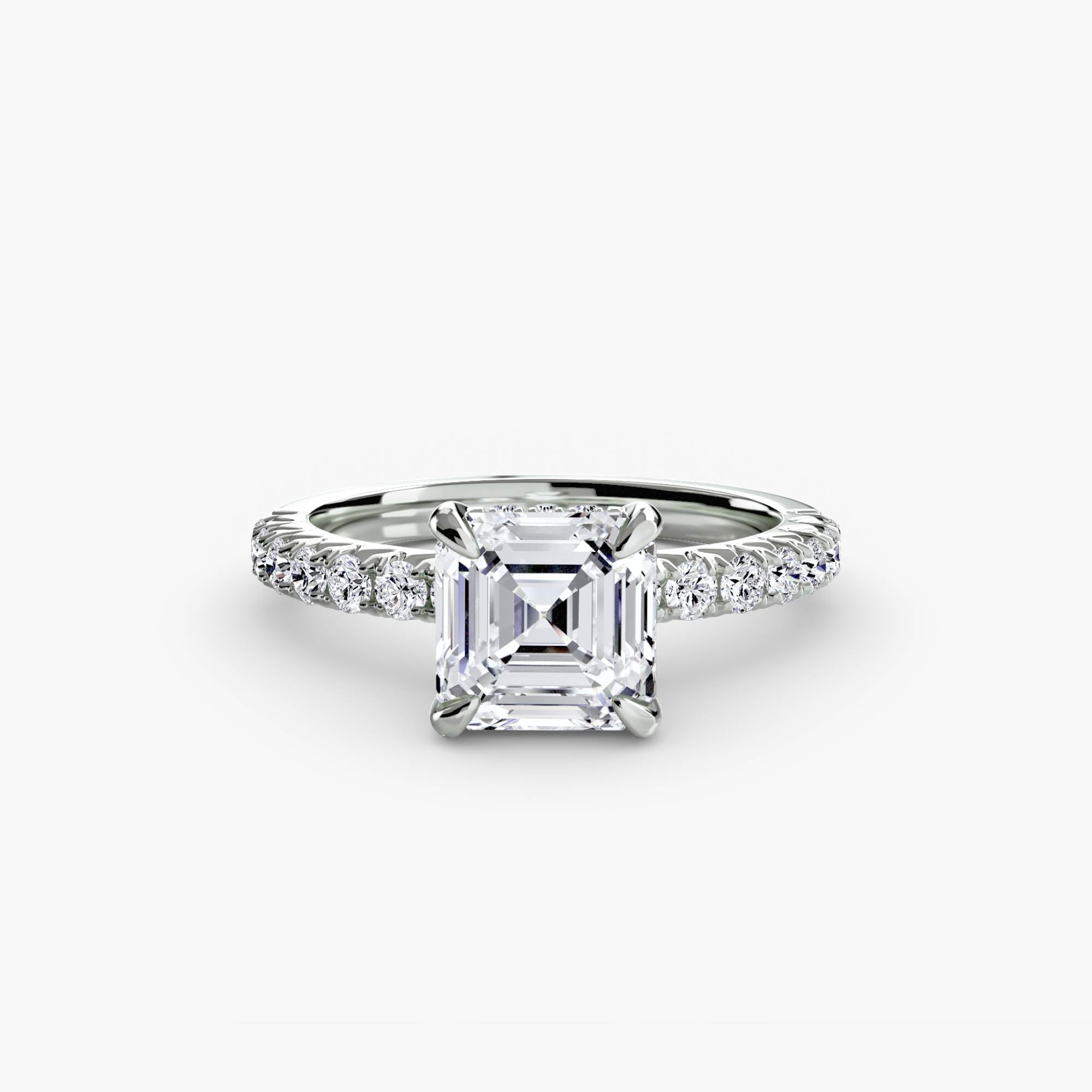 Hidden Halo Pavé Solitaire