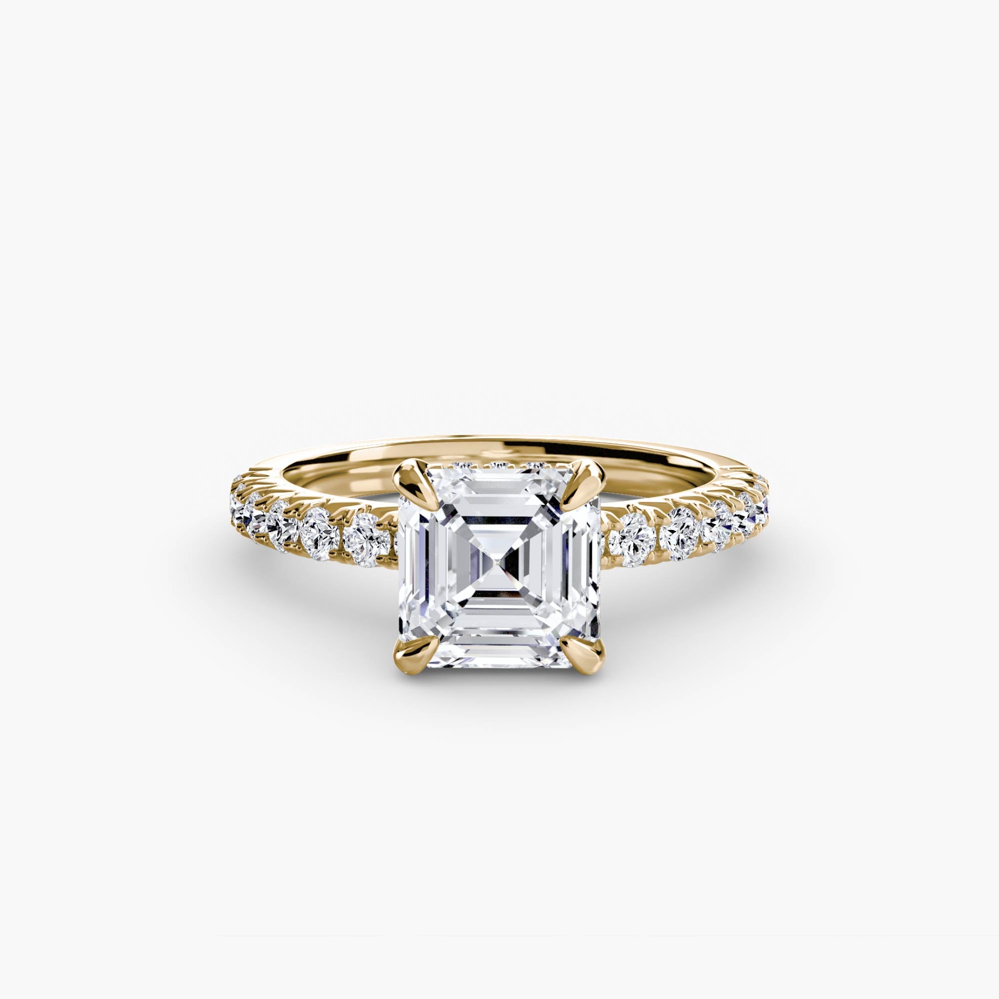 Hidden Halo Pavé Solitaire