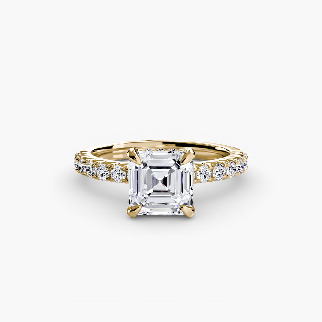 Hidden Halo Pavé Solitaire