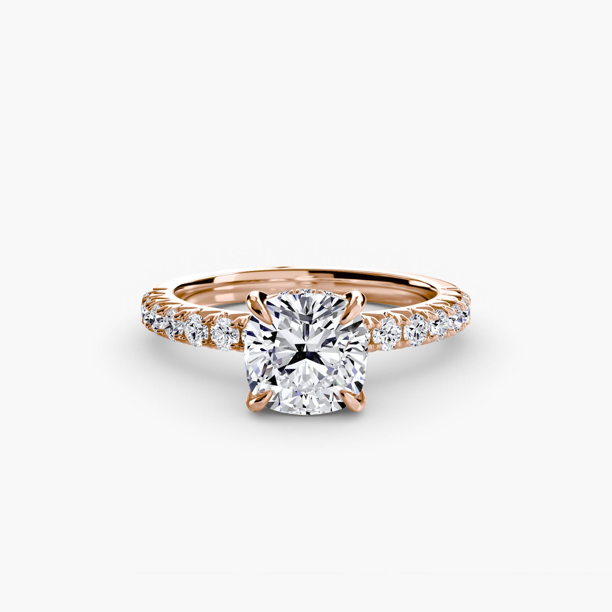 Hidden Halo Pavé Solitaire