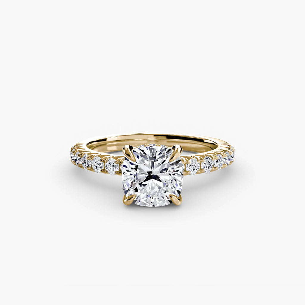 Hidden Halo Pavé Solitaire