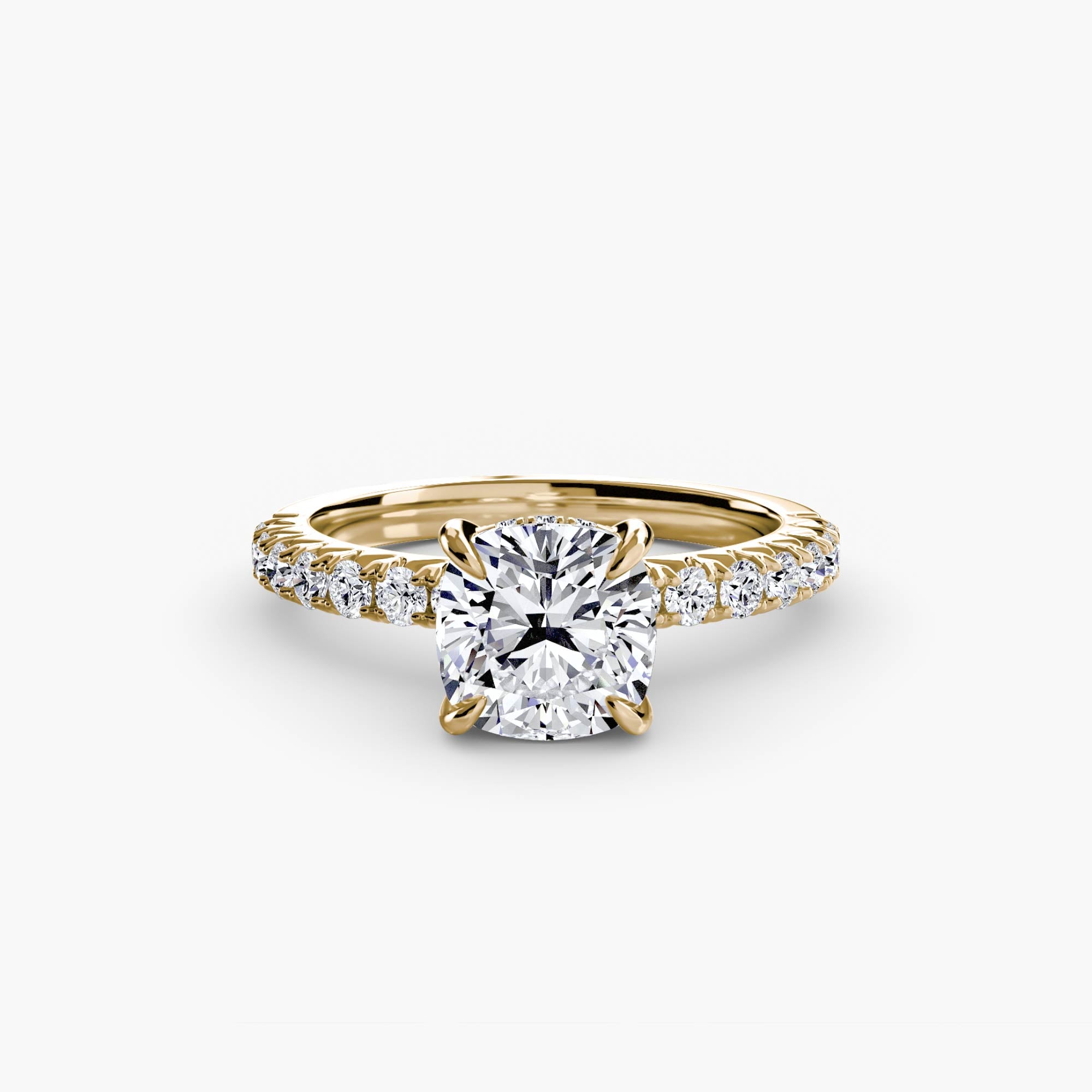 Hidden Halo Pavé Solitaire