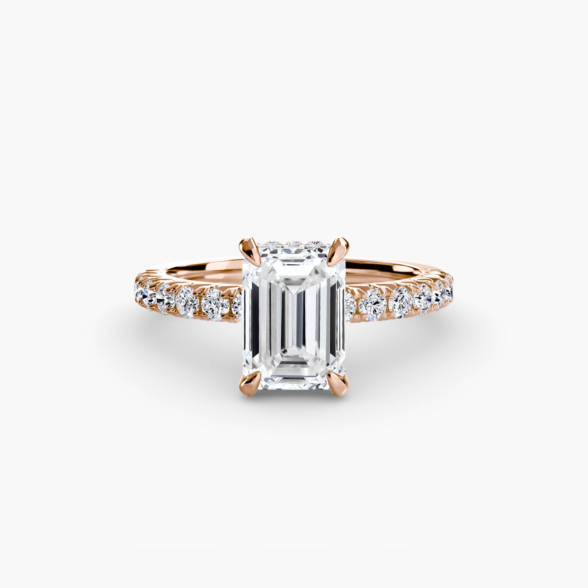 Hidden Halo Pavé Solitaire