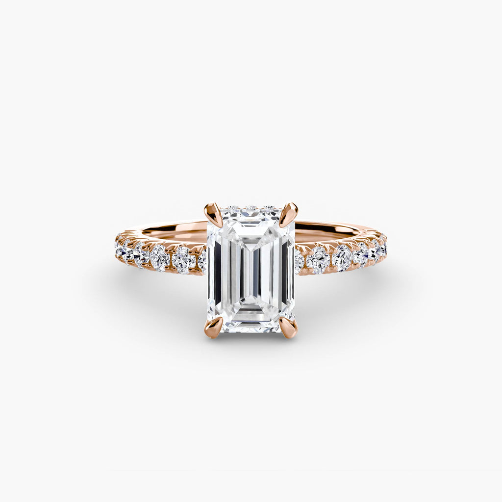 Hidden Halo Pavé Solitaire