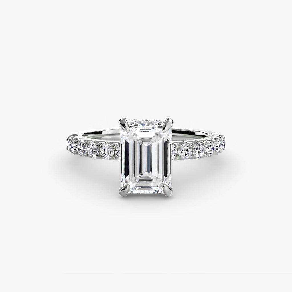 Hidden Halo Pavé Solitaire
