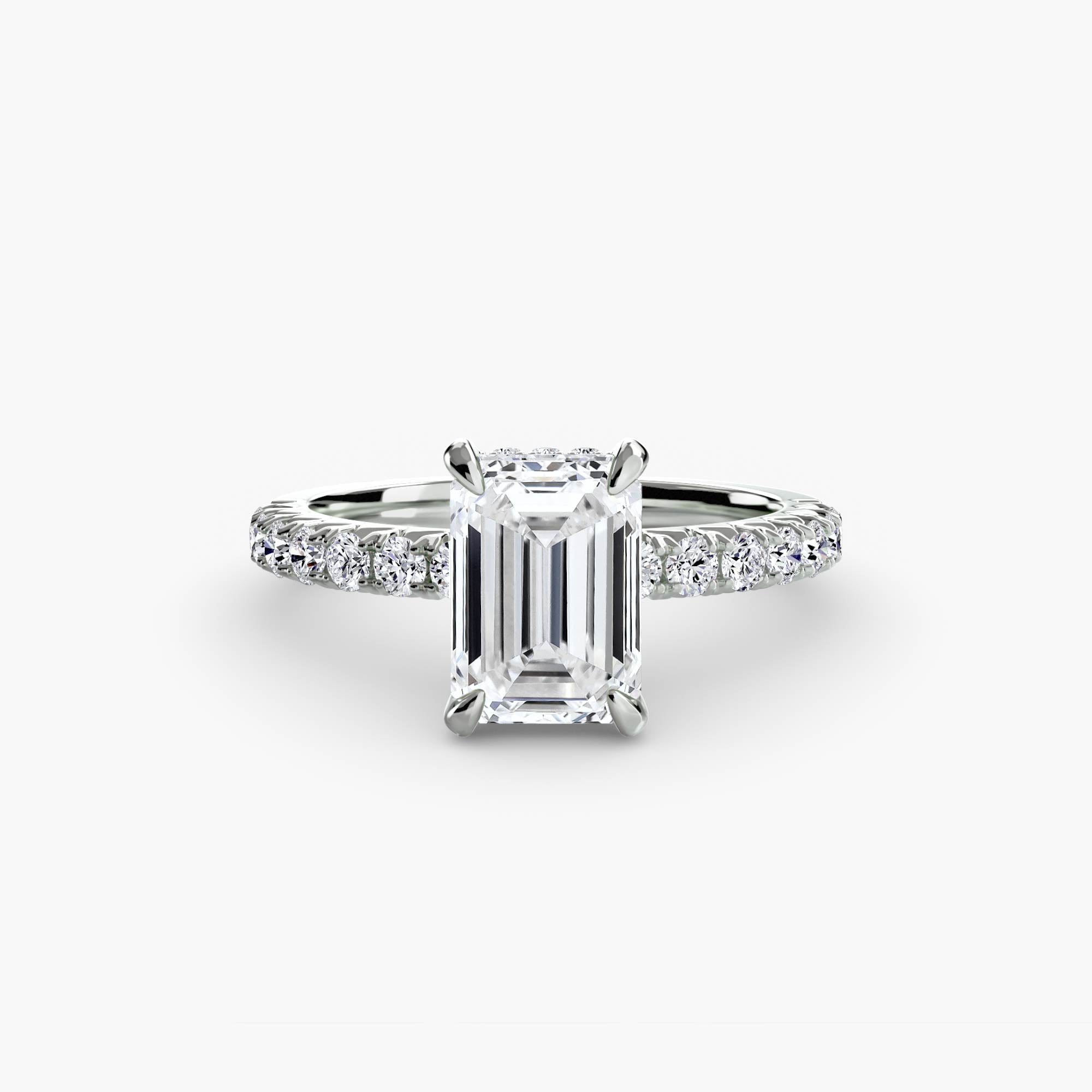 Hidden Halo Pavé Solitaire