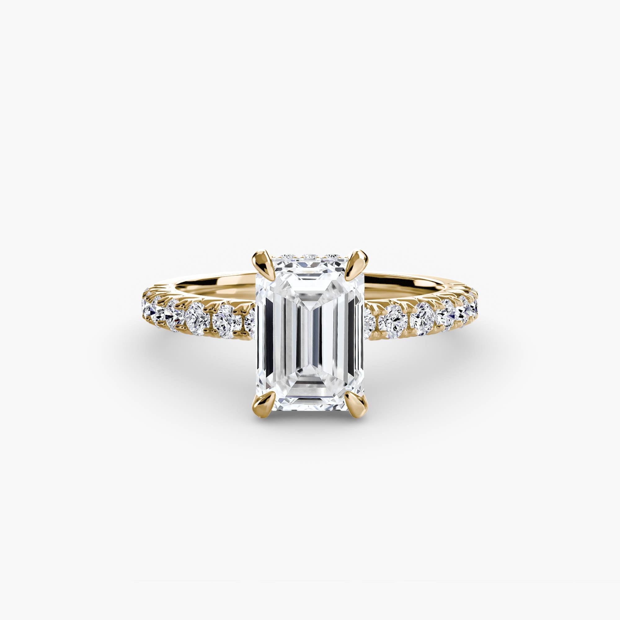 Hidden Halo Pavé Solitaire