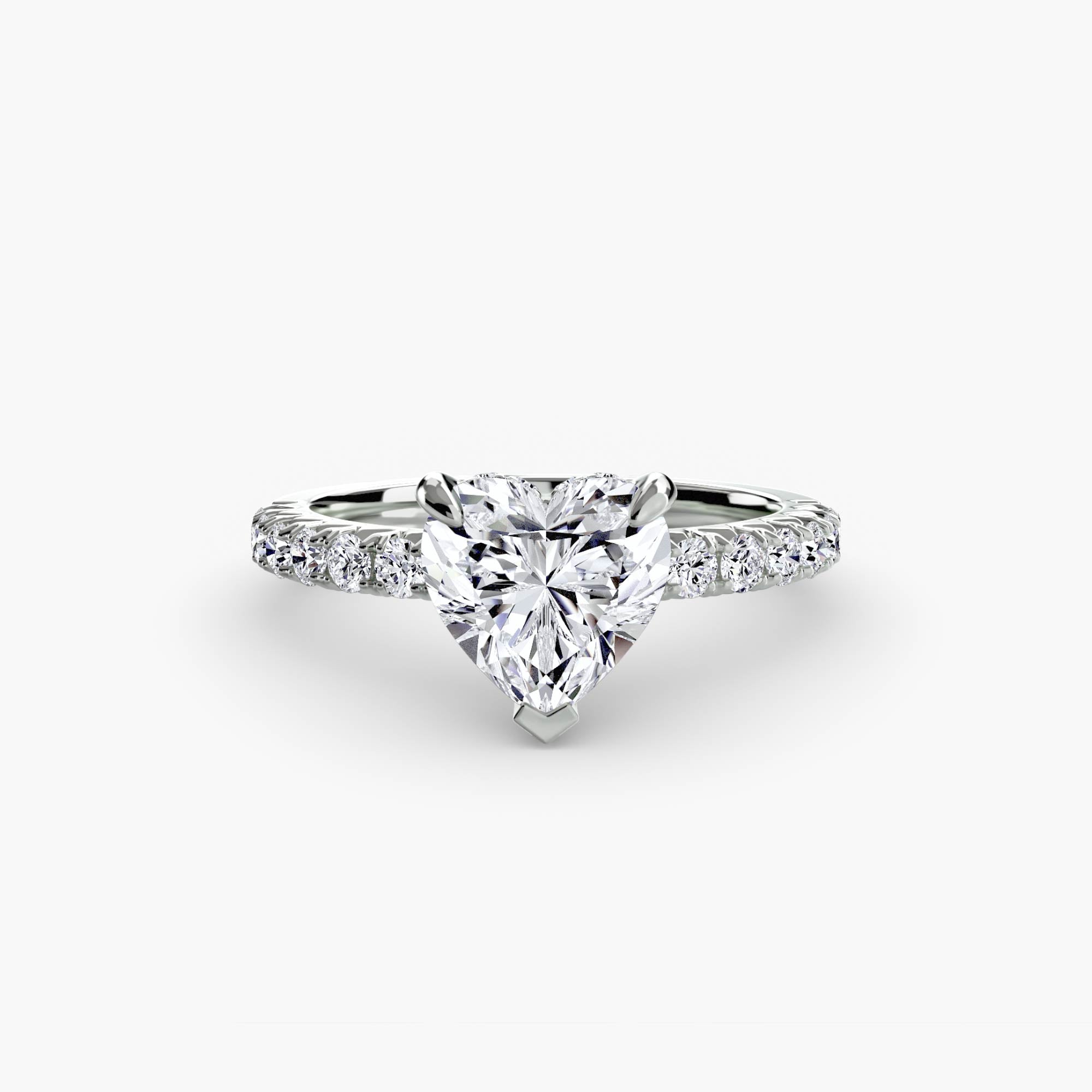 Hidden Halo Pavé Solitaire