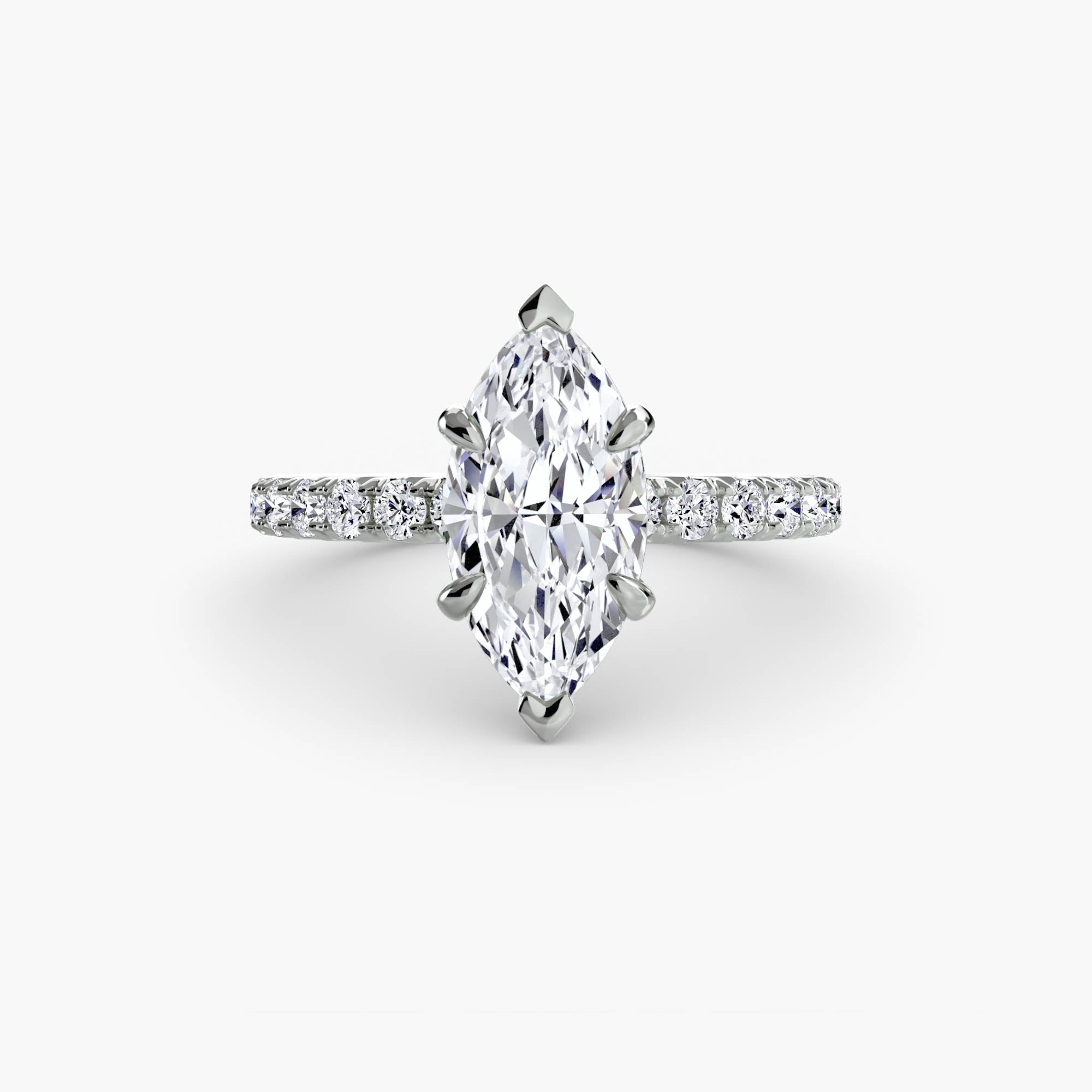 Hidden Halo Pavé Solitaire