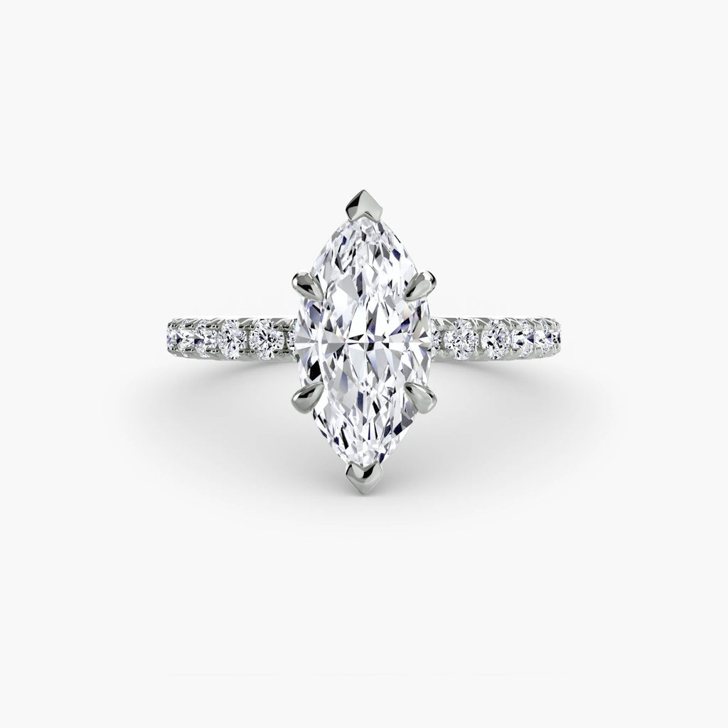 Hidden Halo Pavé Solitaire
