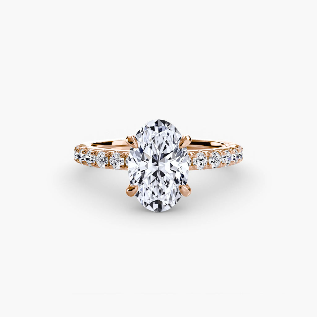 Hidden Halo Pavé Solitaire
