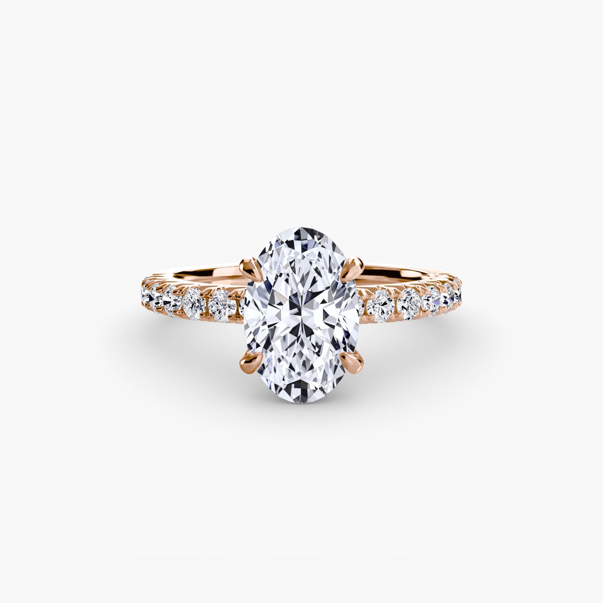 Hidden Halo Pavé Solitaire