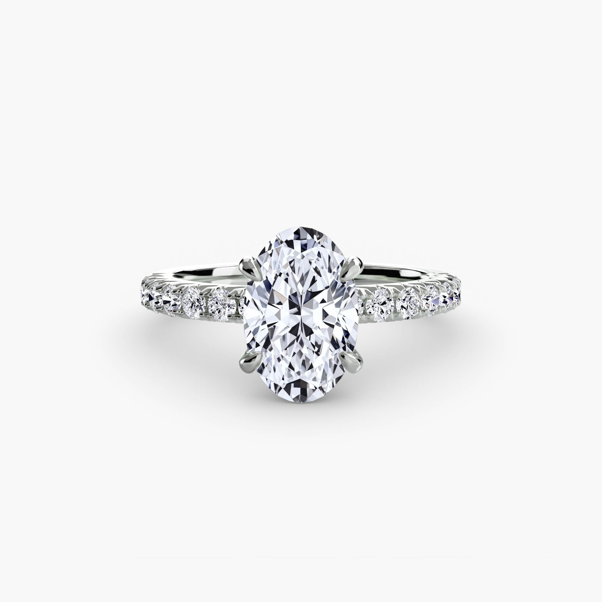 Hidden Halo Pavé Solitaire