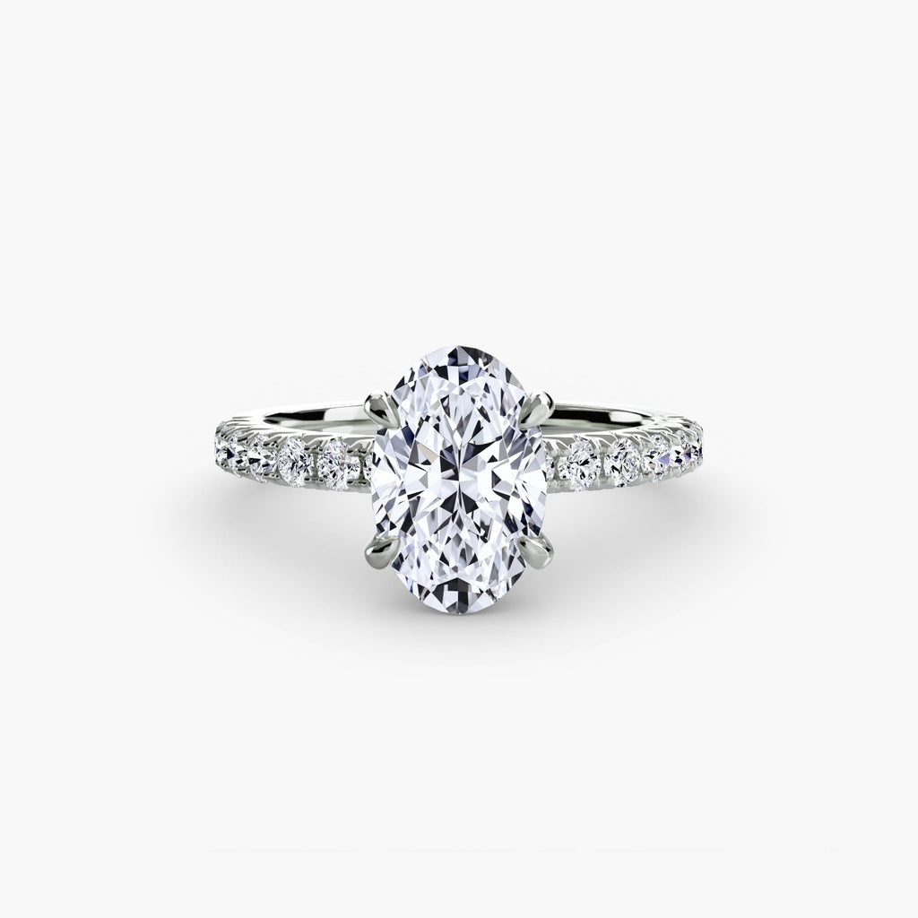Hidden Halo Pavé Solitaire