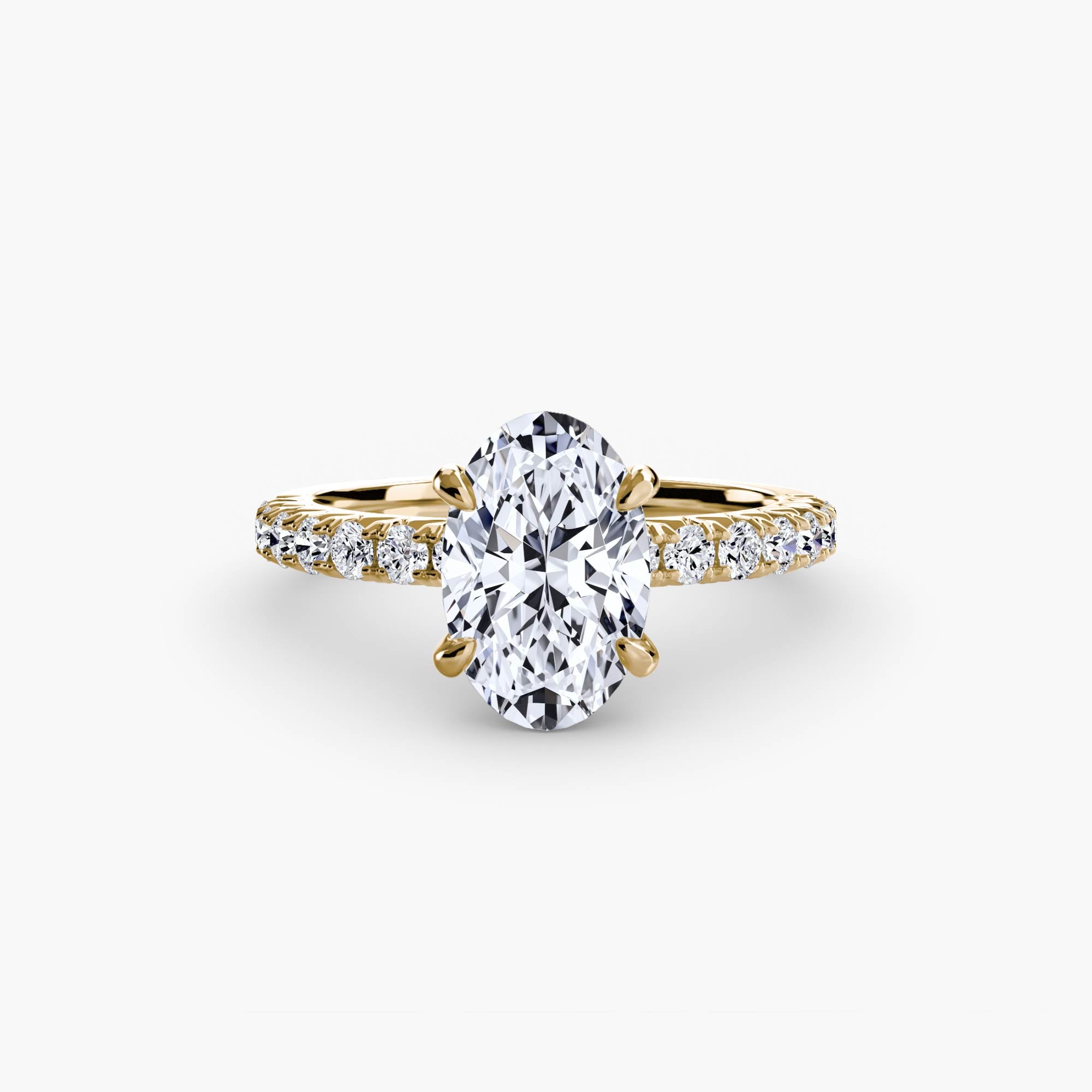 Hidden Halo Pavé Solitaire