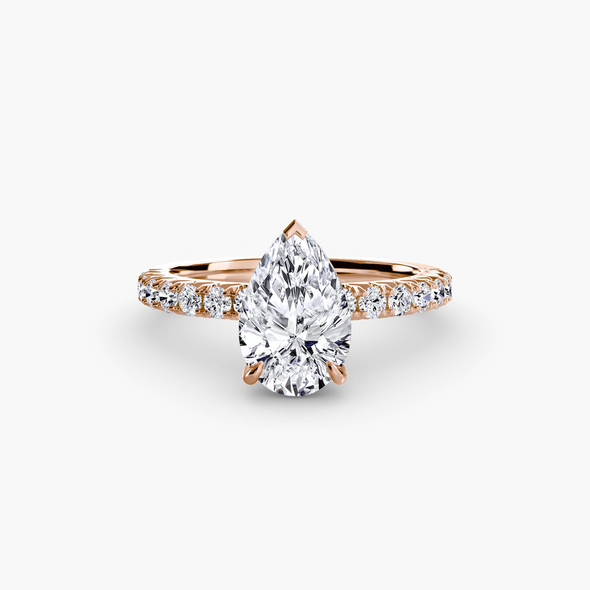 Hidden Halo Pavé Solitaire